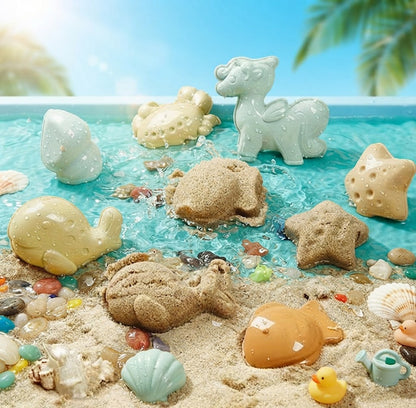 Interactive Beach & Bathroom Water Toy Set – Educational Sand Shovel & Shape Molds, Summer Gifts for Kids