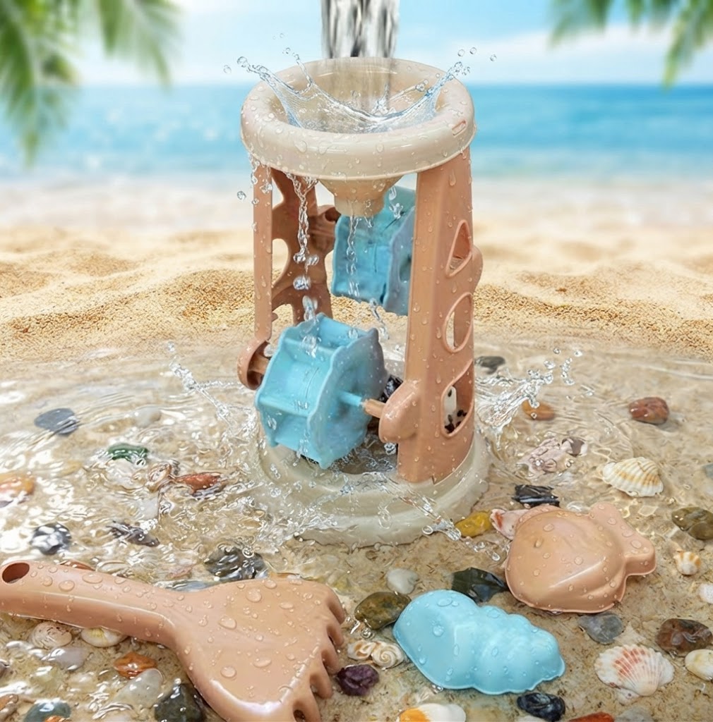 Interactive Beach & Bathroom Water Toy Set – Educational Sand Shovel & Shape Molds, Summer Gifts for Kids