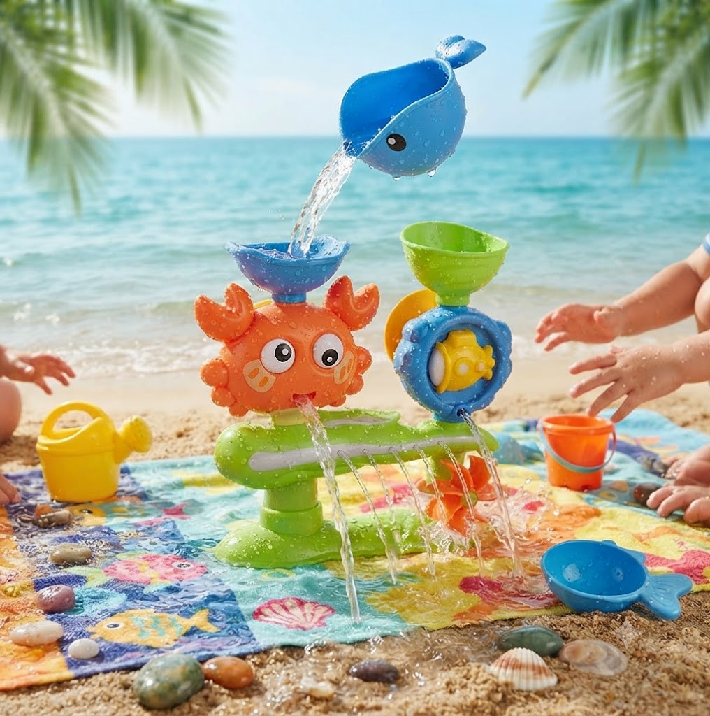Kids Suction Cup Water Spinner Bath Toy Set – Fun Interactive Sensory Wall Toys, Safe ABS Bath Toys for Boys & Girls