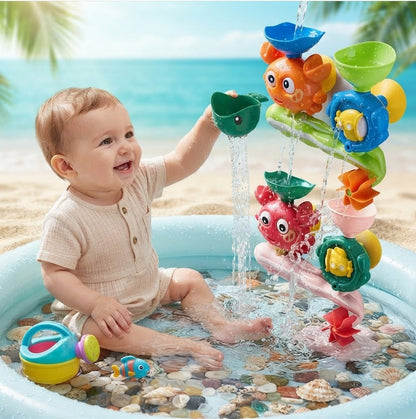 Kids Suction Cup Water Spinner Bath Toy Set – Fun Interactive Sensory Wall Toys, Safe ABS Bath Toys for Boys & Girls