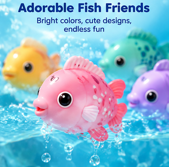 Magical Fishing & Ocean Cave Bath Toy Set - Interactive Magnetic Fishing Rod with Glowing Jellyfish Design, Floating Cave House & Colorful Swimming Fish - Toddler Bathtub & Pool Water Play Set