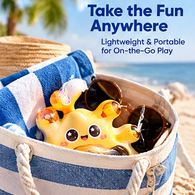 Ocean Adventure Bath Toys - Interactive Water Spraying Sea Creatures with Floating Marine Friends & Multi-Directional Spouts - Cute Toddler Bathtub & Pool Play Set