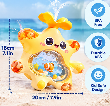 Ocean Adventure Bath Toys - Interactive Water Spraying Sea Creatures with Floating Marine Friends & Multi-Directional Spouts - Cute Toddler Bathtub & Pool Play Set